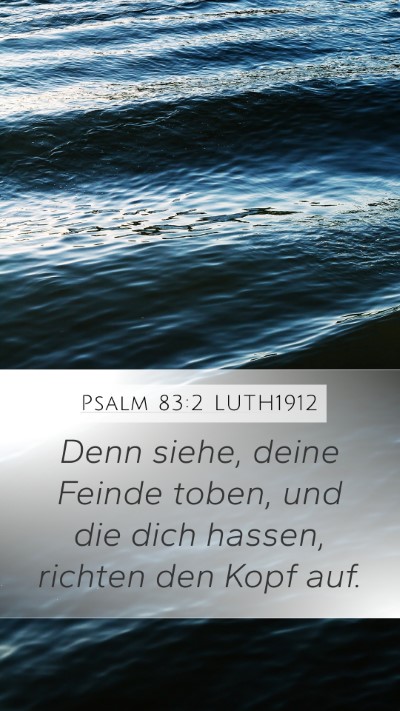 Psalm 83:2 LUTH1912 Bible Verse Image