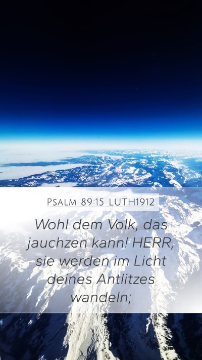 Psalm 89:15 LUTH1912 Bible Verse Image