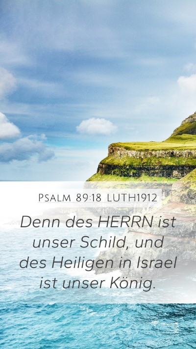 Psalm 89:18 LUTH1912 Bible Verse Image