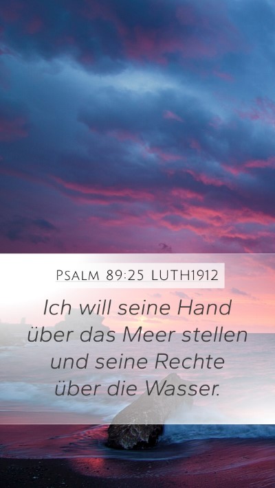 Psalm 89:25 LUTH1912 Bible Verse Image