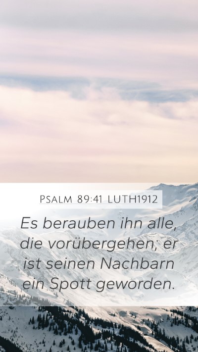 Psalm 89:41 LUTH1912 Bible Verse Image