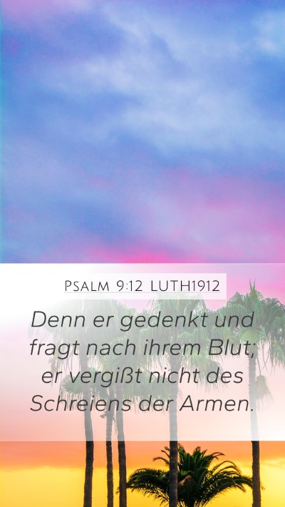 Psalm 9:12 LUTH1912 Bible Verse Image