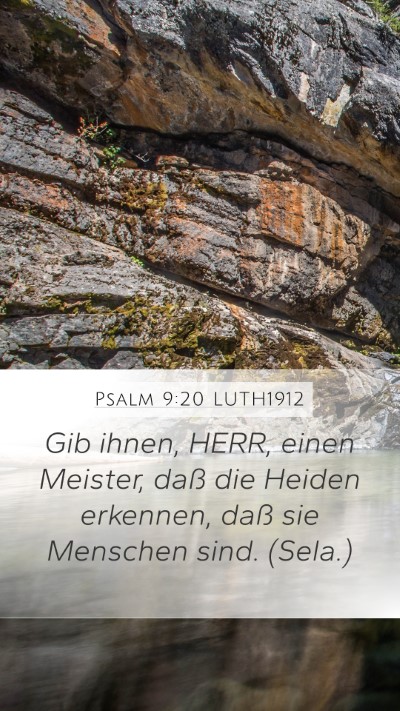 Psalm 9:20 LUTH1912 Bible Verse Image