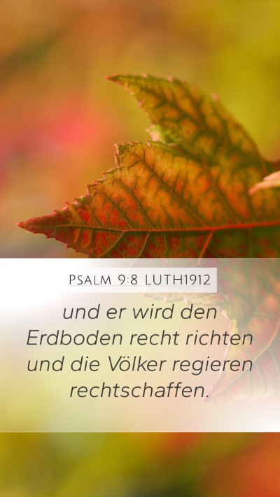 Psalm 9:8 LUTH1912 Bible Verse Image