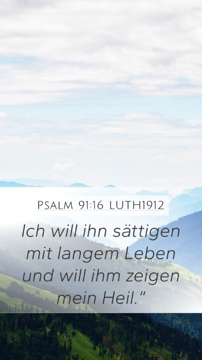 Psalm 91:16 LUTH1912 Bible Verse Image