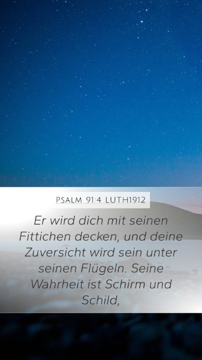Psalm 91:4 LUTH1912 Bible Verse Image