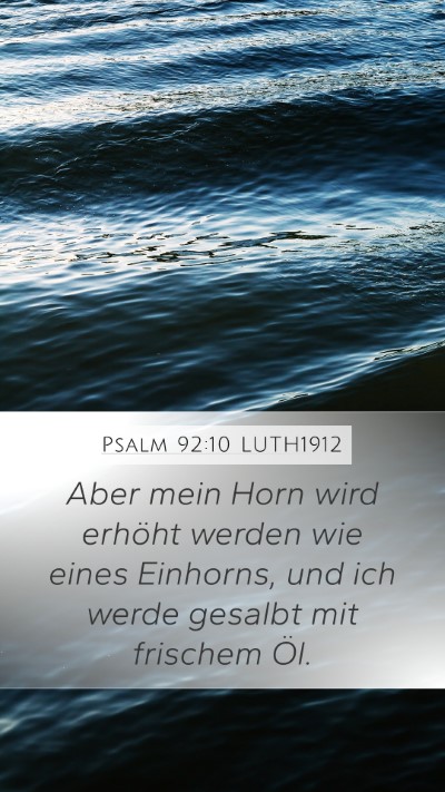 Psalm 92:10 LUTH1912 Bible Verse Image