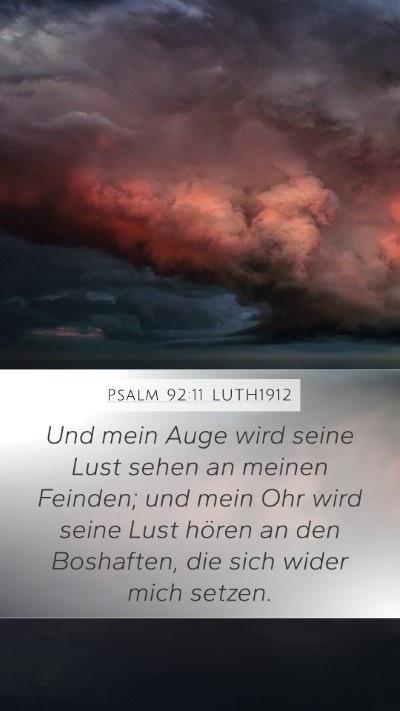 Psalm 92:11 LUTH1912 Bible Verse Image