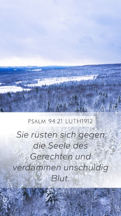 Psalm 94:21 LUTH1912 Bible Verse Image
