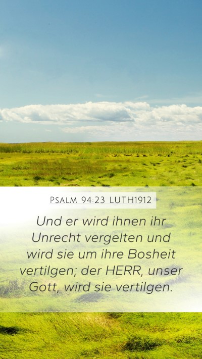 Psalm 94:23 LUTH1912 Bible Verse Image