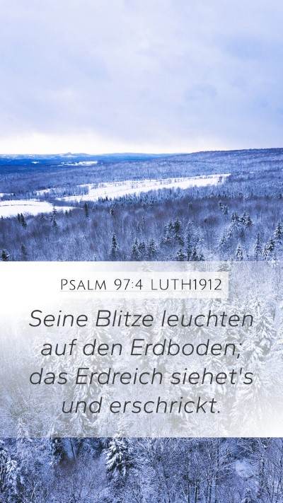 Psalm 97:4 LUTH1912 Bible Verse Image