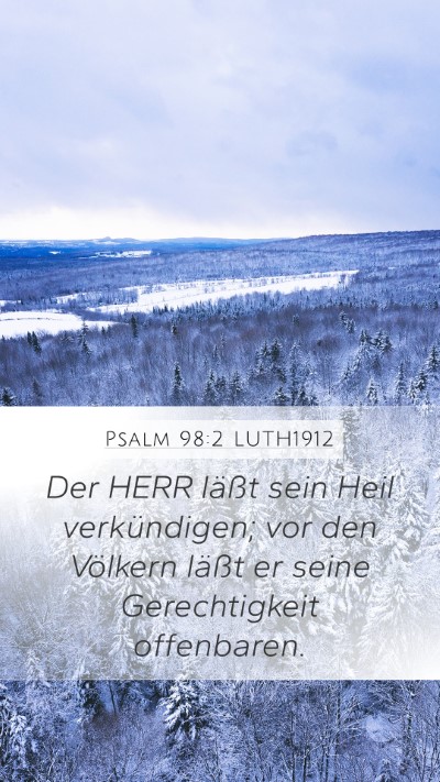 Psalm 98:2 LUTH1912 Bible Verse Image