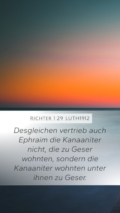 Richter 1:29 LUTH1912 Bible Verse Image