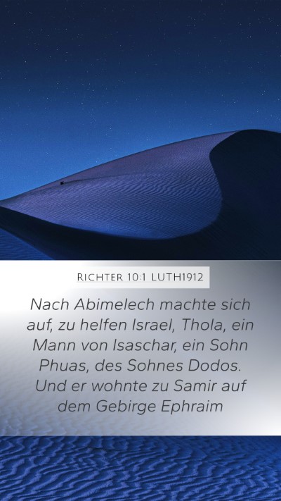 Richter 10:1 LUTH1912 Bible Verse Image
