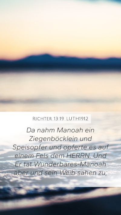 Richter 13:19 LUTH1912 Bible Verse Image