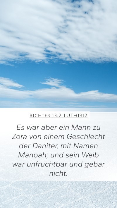 Richter 13:2 LUTH1912 Bible Verse Image