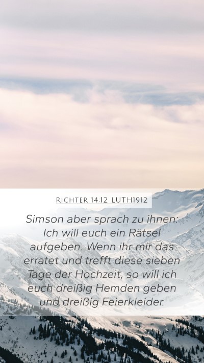 Richter 14:12 LUTH1912 Bible Verse Image