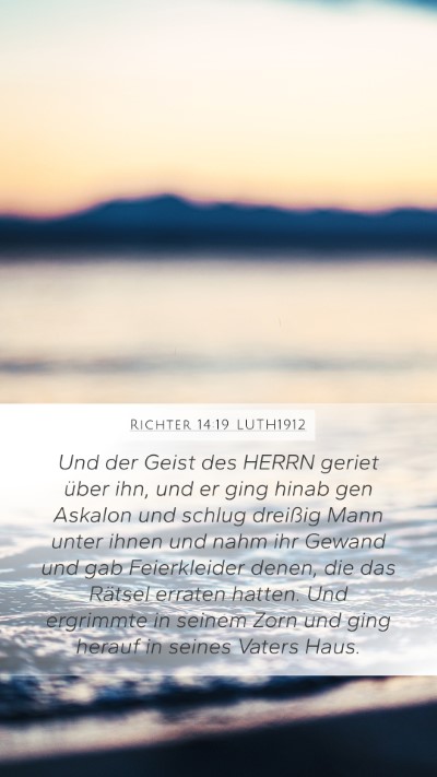 Richter 14:19 LUTH1912 Bible Verse Image