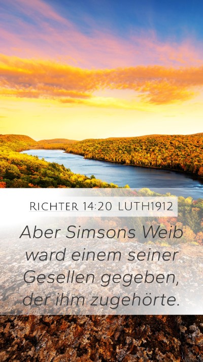 Richter 14:20 LUTH1912 Bible Verse Image