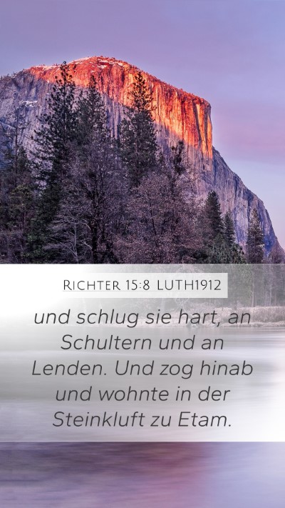 Richter 15:8 LUTH1912 Bible Verse Image