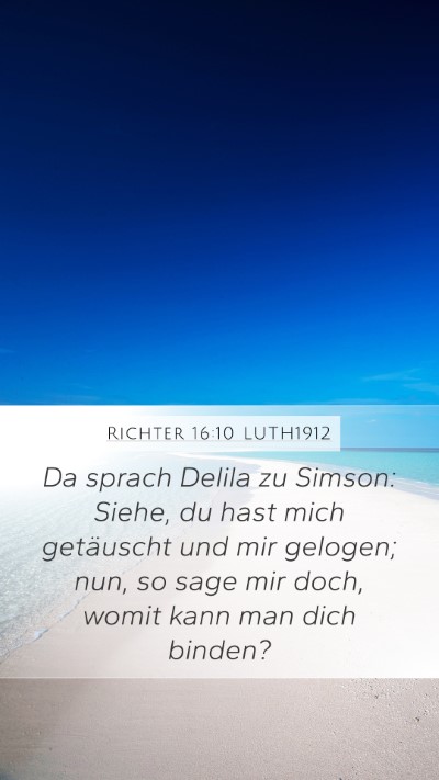 Richter 16:10 LUTH1912 Bible Verse Image