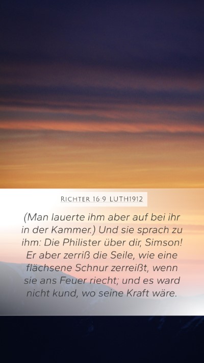 Richter 16:9 LUTH1912 Mobile Phone Wallpaper - (Man lauerte ihm aber auf bei ihr in der Kammer.) - Mobile Bible Verse Wallpaper