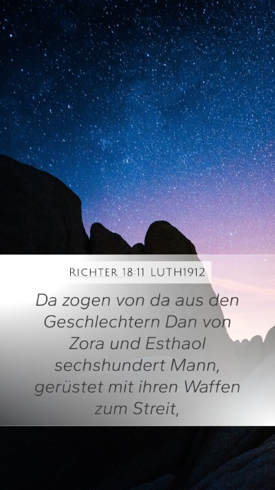 Richter 18:11 LUTH1912 Bible Verse Image