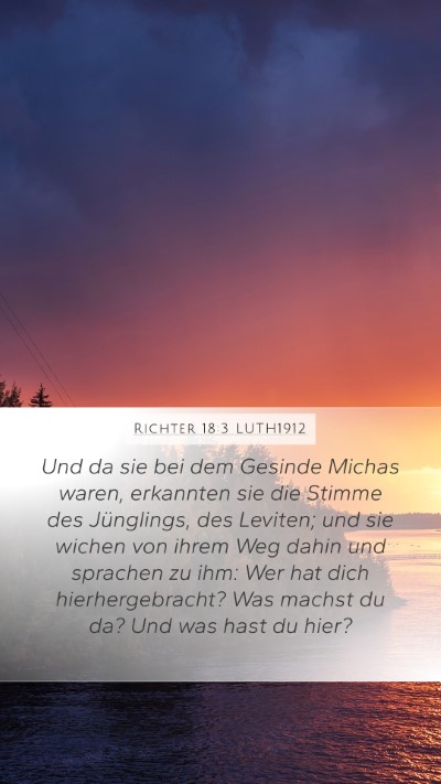 Richter 18:3 LUTH1912 Bible Verse Image