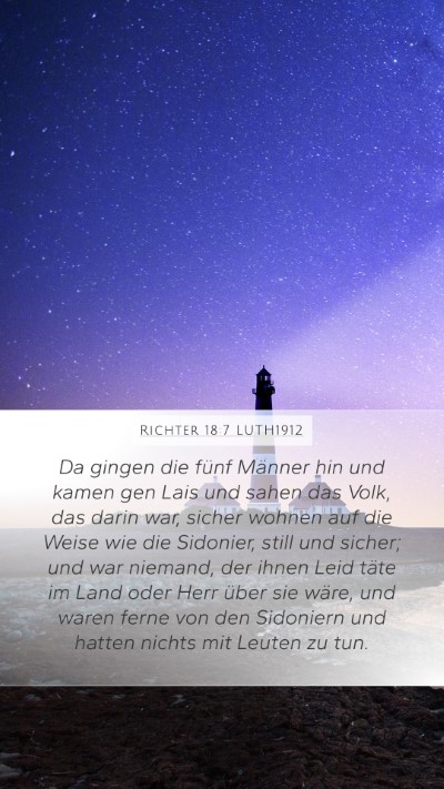 Richter 18:7 LUTH1912 Bible Verse Image