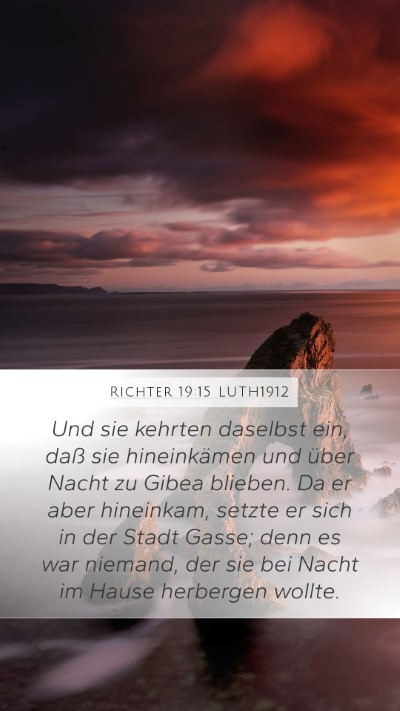 Richter 19:15 LUTH1912 Bible Verse Image