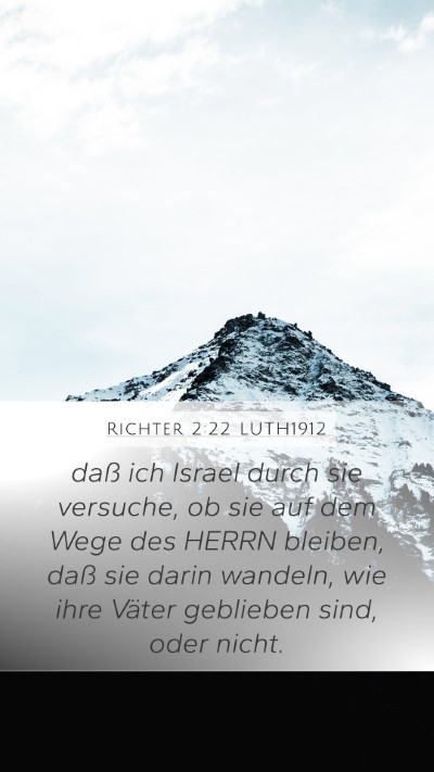 Richter 2:22 LUTH1912 Bible Verse Image