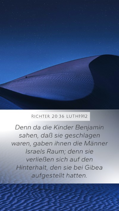 Richter 20:36 LUTH1912 Bible Verse Image