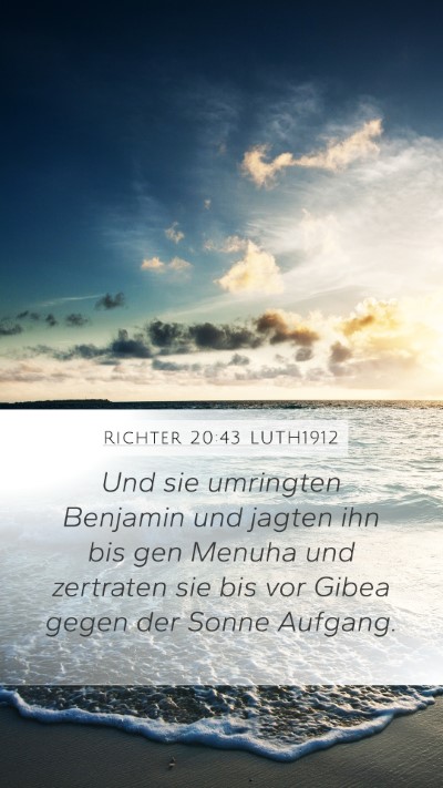Richter 20:43 LUTH1912 Bible Verse Image