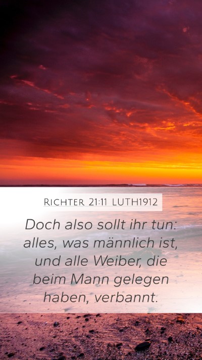 Richter 21:11 LUTH1912 Bible Verse Image