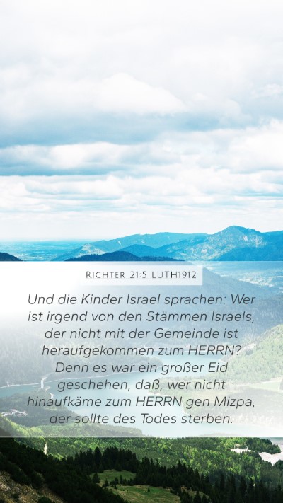 Richter 21:5 LUTH1912 Bible Verse Image