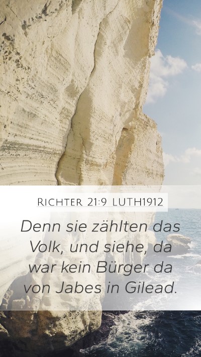 Richter 21:9 LUTH1912 Mobile Phone Wallpaper - Denn sie zählten das Volk, und siehe, da war - Mobile Bible Verse Wallpaper