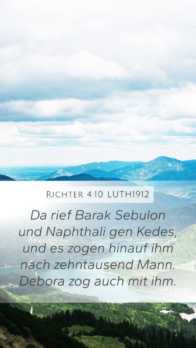 Richter 4:10 LUTH1912 Bible Verse Image