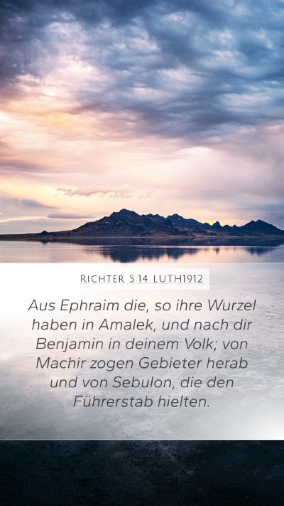 Richter 5:14 LUTH1912 Bible Verse Image