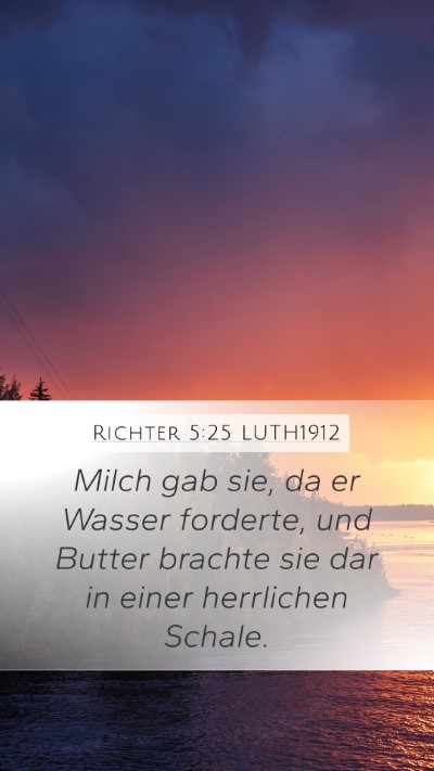 Richter 5:25 LUTH1912 Bible Verse Image