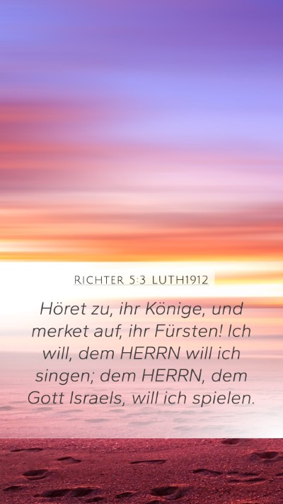 Richter 5:3 LUTH1912 Bible Verse Image