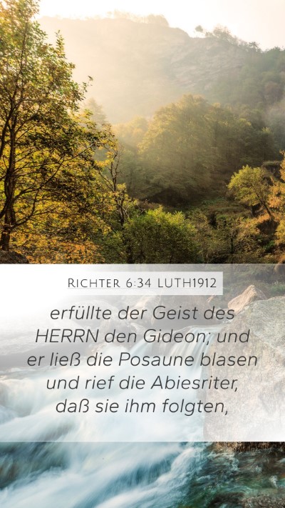 Richter 6:34 LUTH1912 Bible Verse Image