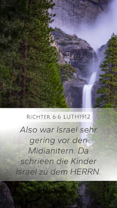 Richter 6:6 LUTH1912 Bible Verse Image