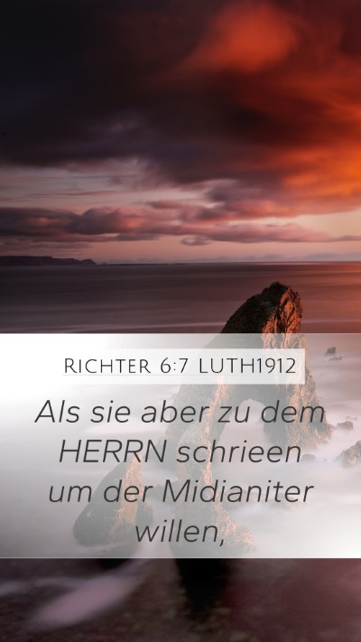 Richter 6:7 LUTH1912 Bible Verse Image