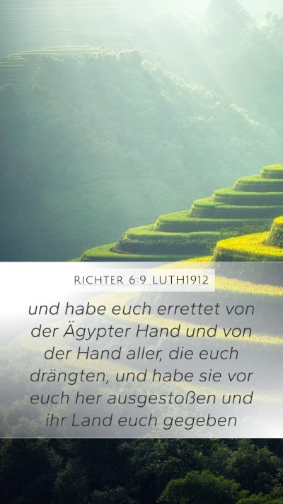 Richter 6:9 LUTH1912 Mobile Phone Wallpaper - und habe euch errettet von der Ägypter Hand und - Mobile Bible Verse Wallpaper