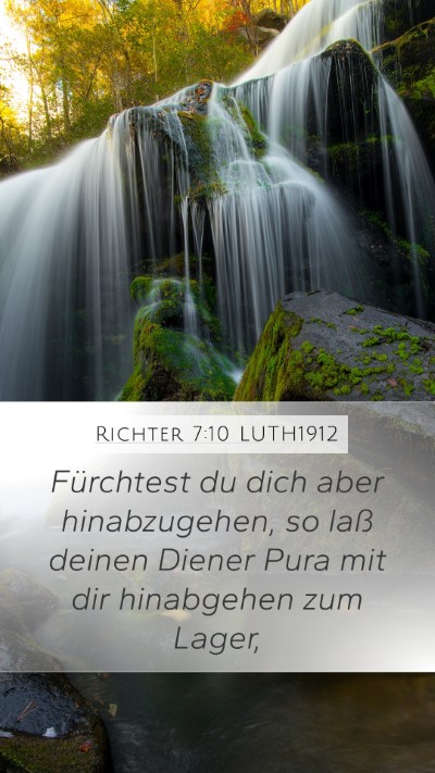 Richter 7:10 LUTH1912 Bible Verse Image