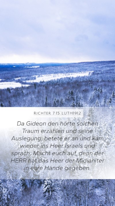 Richter 7:15 LUTH1912 Bible Verse Image