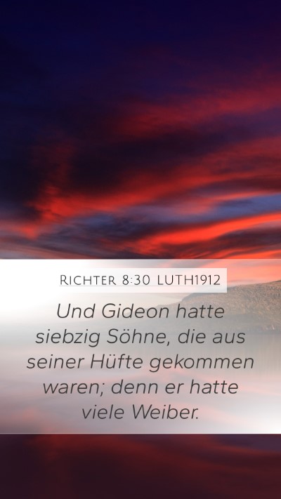 Richter 8:30 LUTH1912 Bible Verse Image