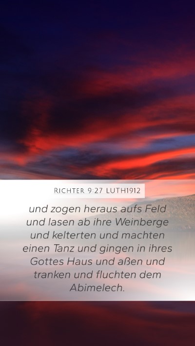 Richter 9:27 LUTH1912 Bible Verse Image