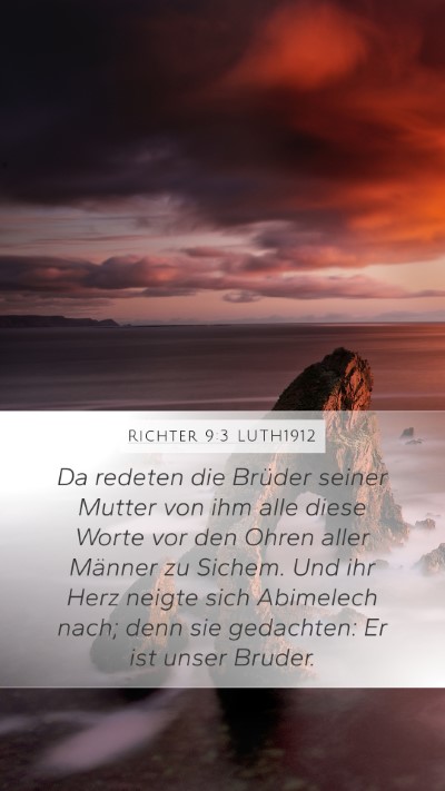 Richter 9:3 LUTH1912 Bible Verse Image
