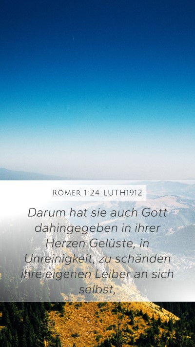 Römer 1:24 LUTH1912 Bible Verse Image